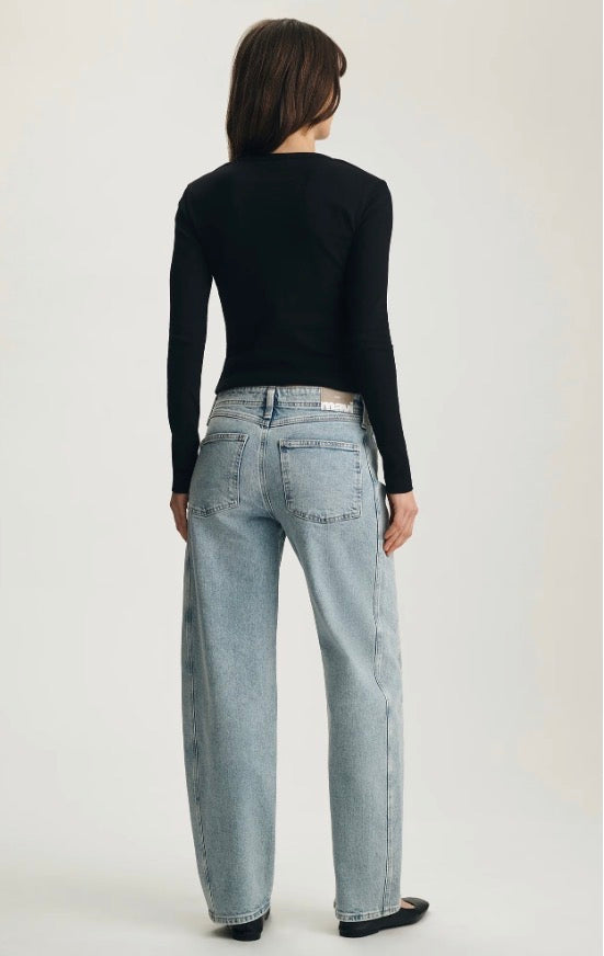 Nica Twisted Barrel Jeans Mavi
