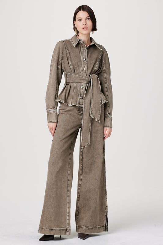 EILEEN WIDE LEG PANT WITH SLITS