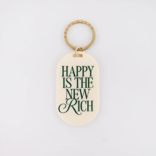 Freshwater Curated Goods - Happy Is The New Rich Keychain