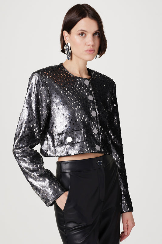 JONES CREW NECK CROPPED JACKET