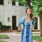 GANNI Cutline Bleach Midi Dress