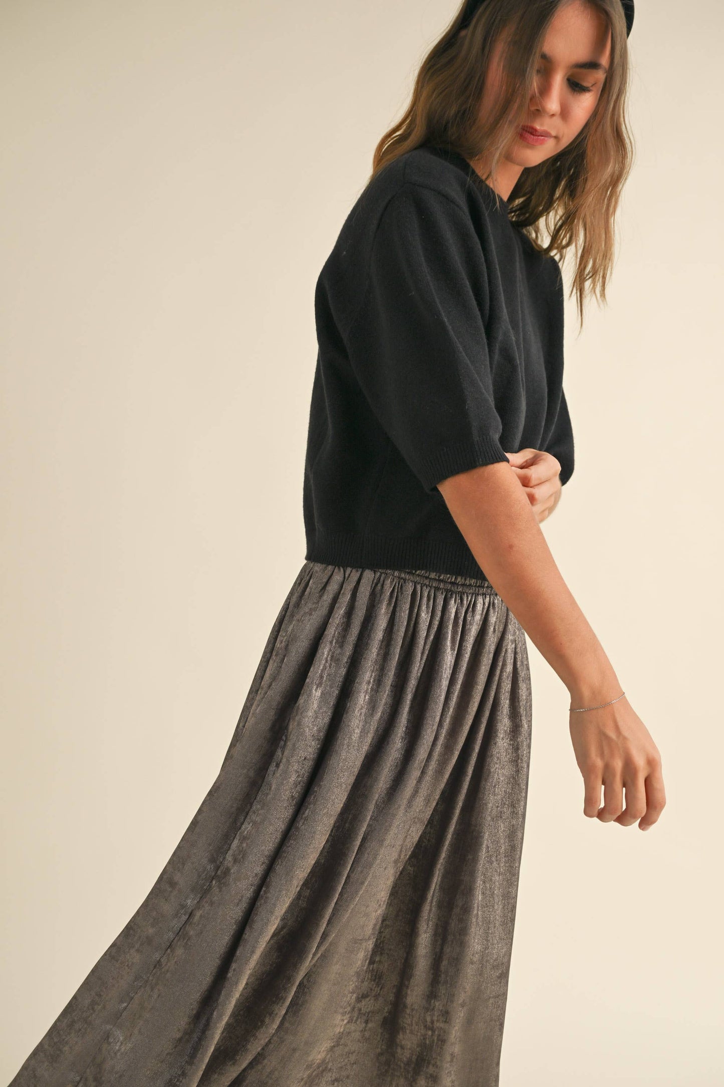 Miou Muse Short Sleeve Sweater Top