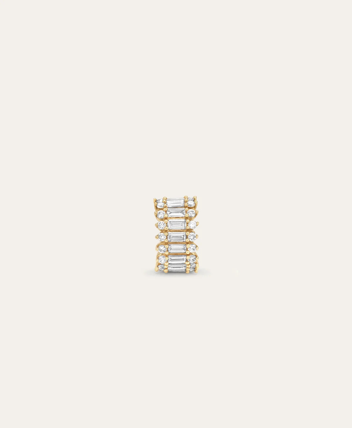Diamond Full Stack Baguette Big Bead
