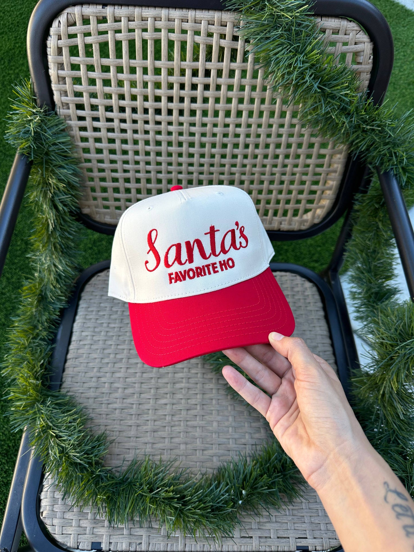 Electric Label Santa’s Favorite Ho Christmas Hat 