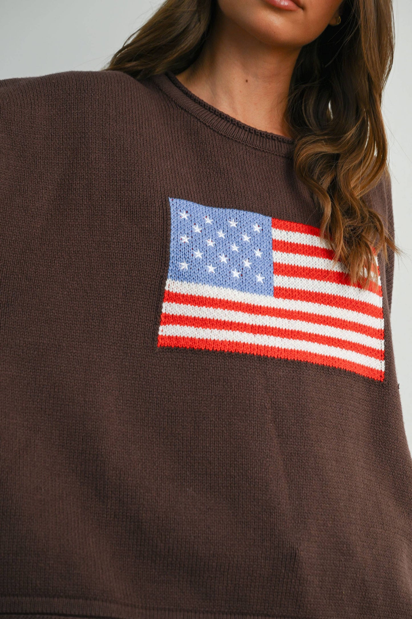 BUTTERMELON - Graphic Knit Long Sleeve Top - BMW7907 - NAVY MULTI / S