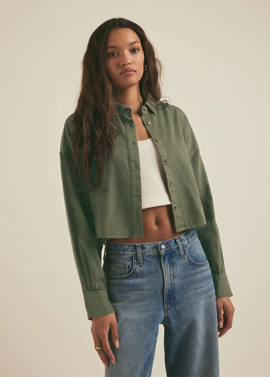 THE CROP EX-BOYFRIEND SHIRT Favorite Daughter