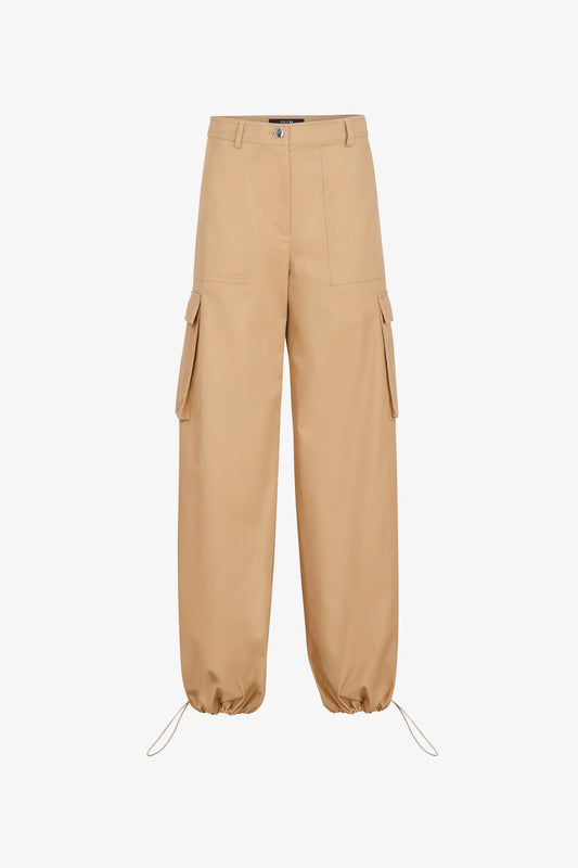 James Wide Leg Cargo Pant w/ Drawstring Detail
