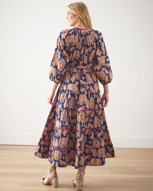 Main Street Dress in Gingerbread Party - Print Fresh
