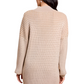 Mock Neck Cable Sweater Mini Dress