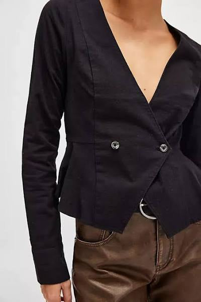 City Life Linen-Blend Blouse - Free People