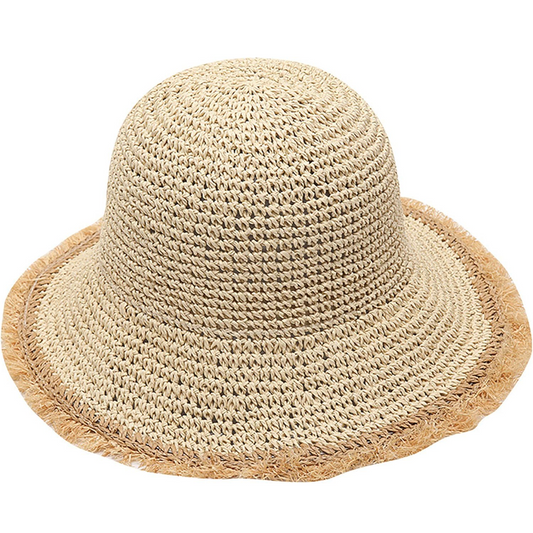 Frayed Raffia Straw Hat