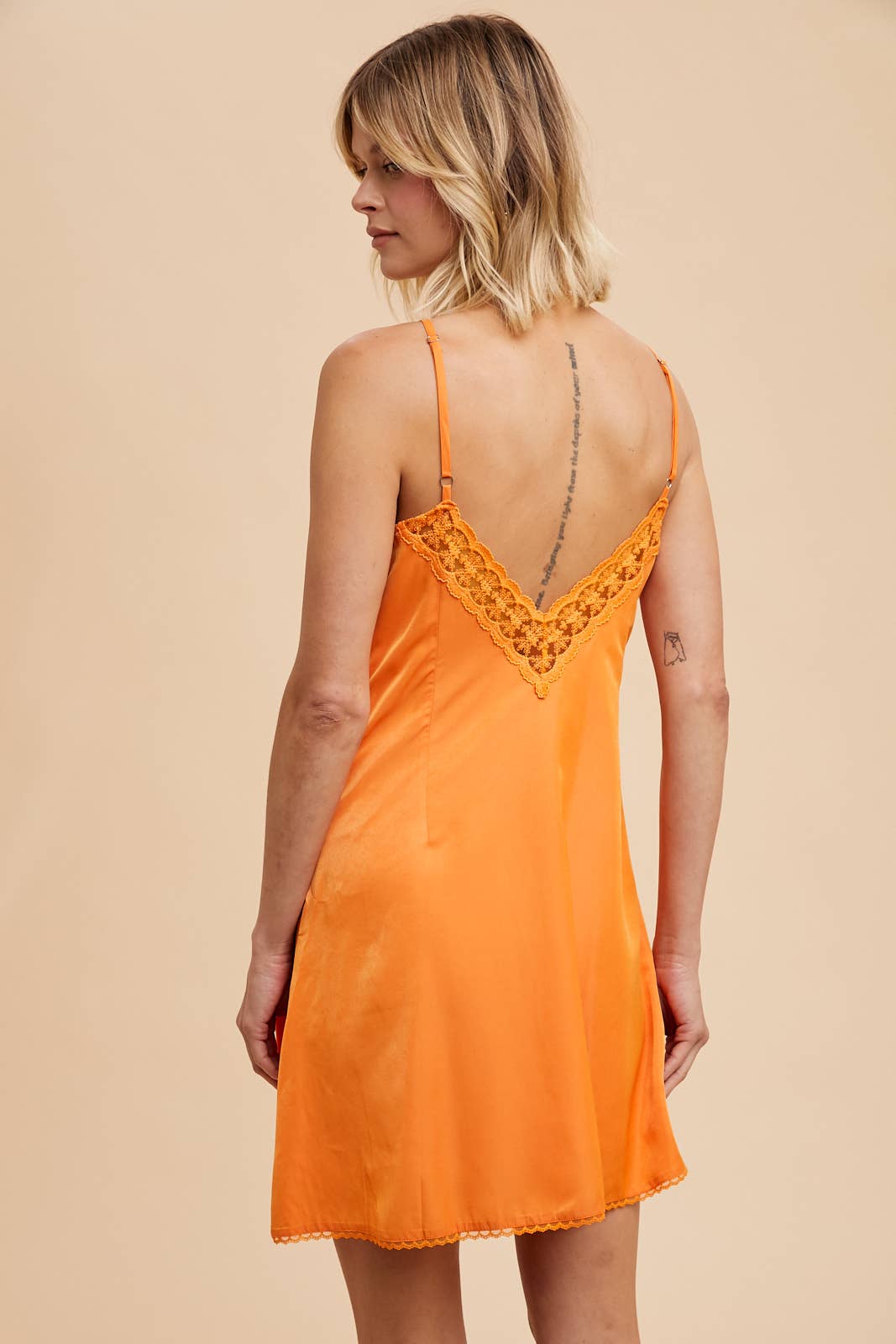 TENCEL BLEND LACE SLIP DRESS