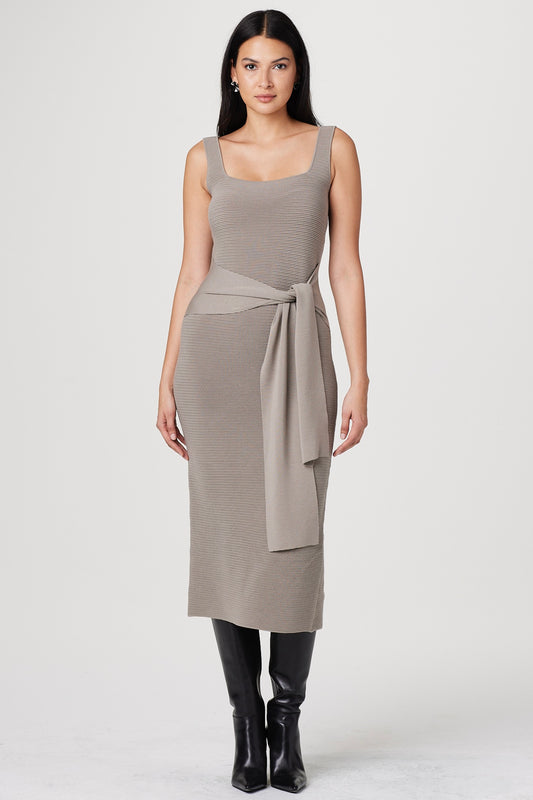 ELIA TIE- FRONT SASH DRESS