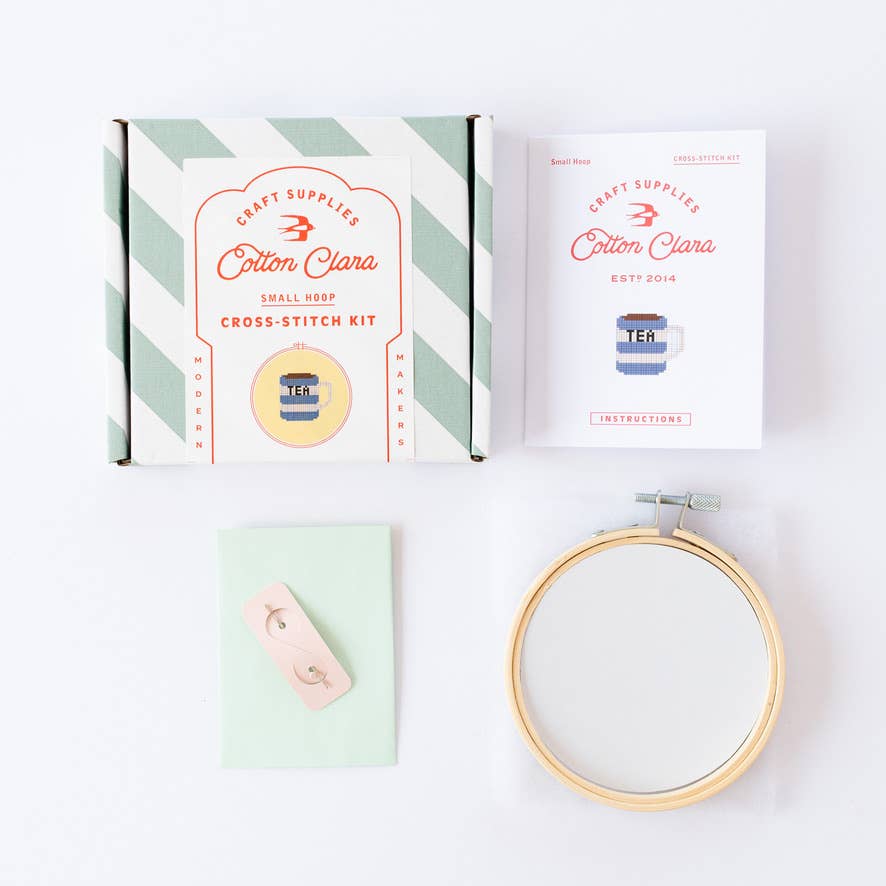 Cotton Clara Craft Kits & Supplies - Tea Cross Stitch Kit