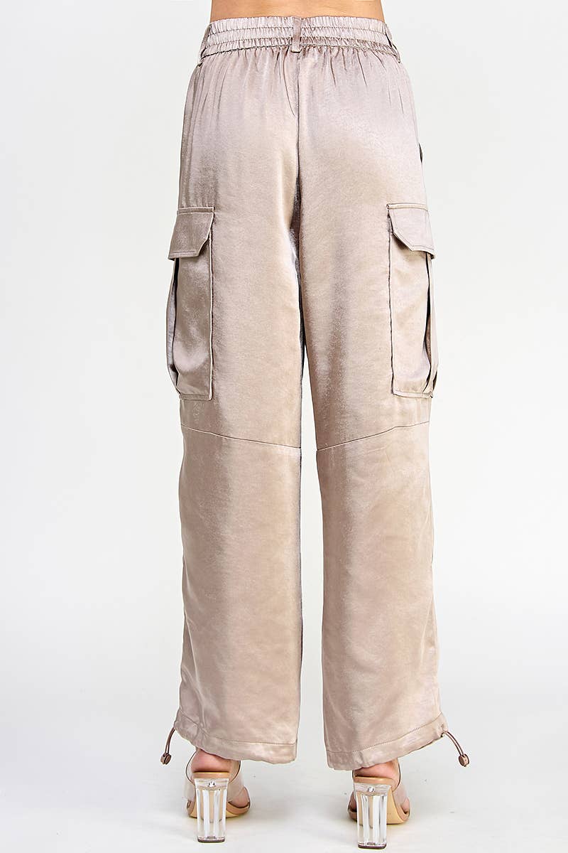 Flowcore Gloss Satin Cargo Pants
