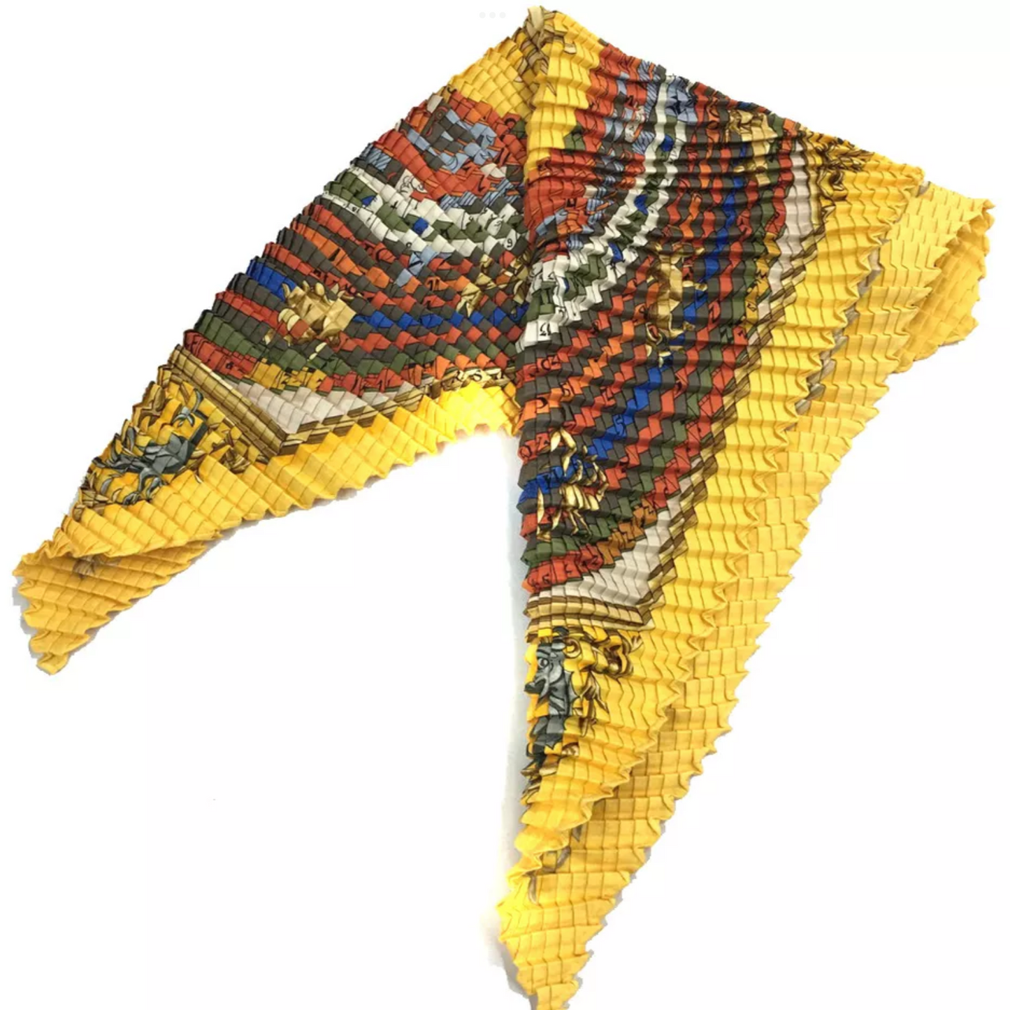 Hermès Astrologie Dies et Hore Mosaic Plissé 90 scarf
