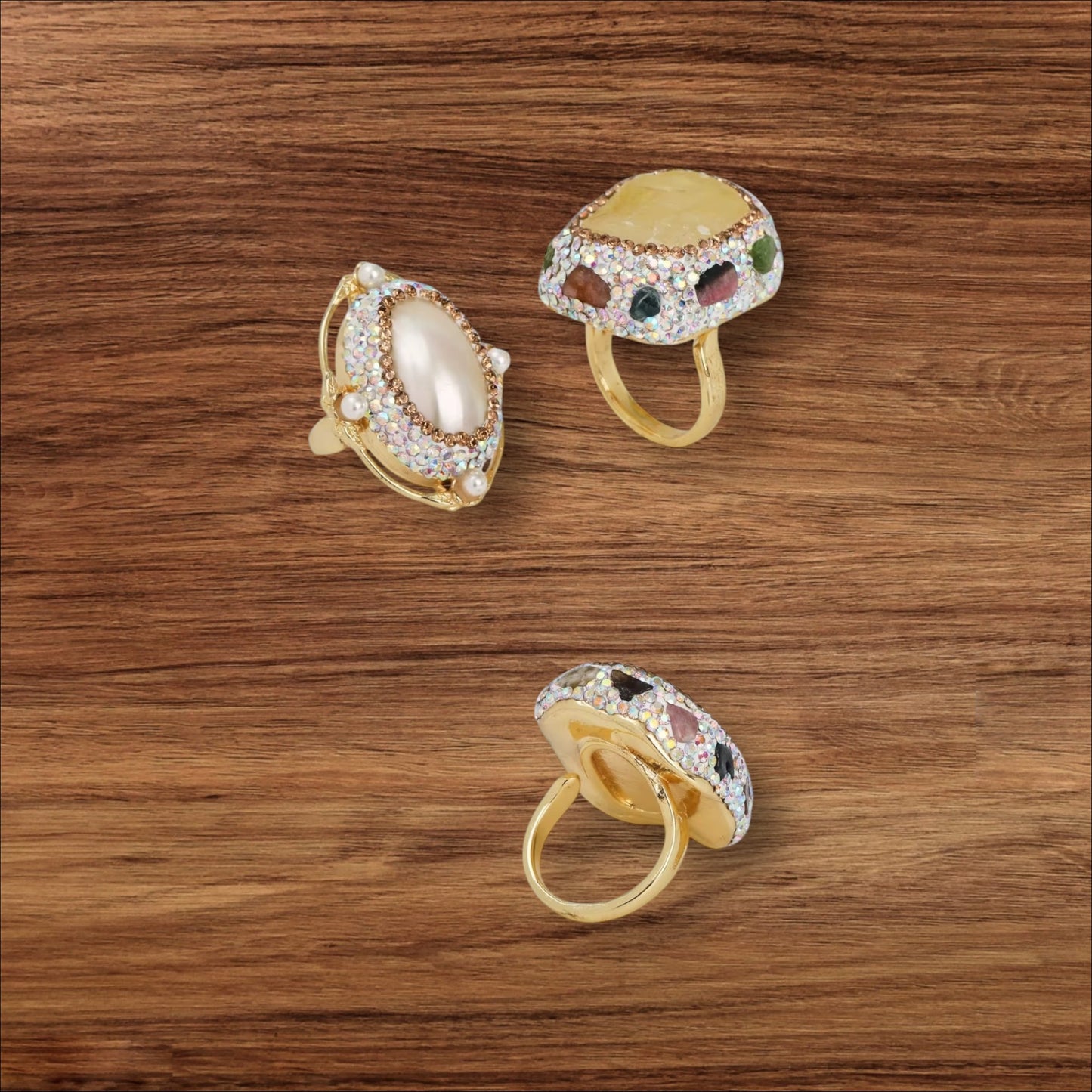 Celeste Crystal Cocktail Ring
