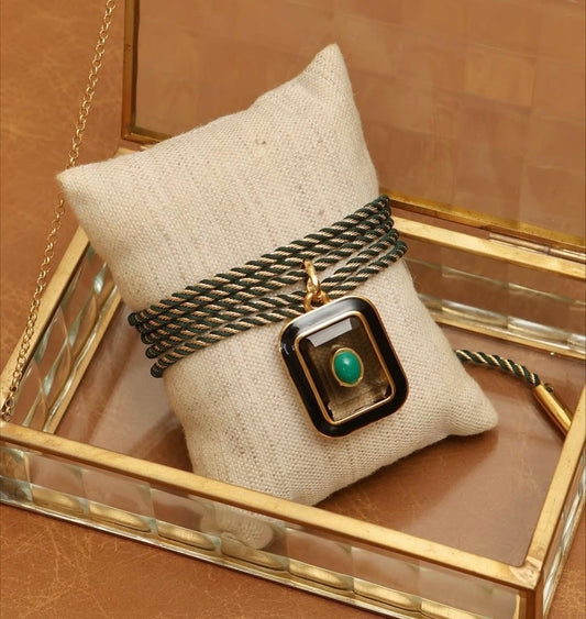 Corded Lariat Charm Necklace/bracelet