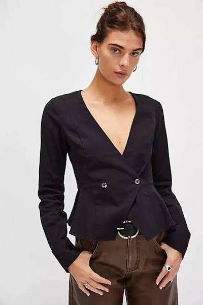 City Life Linen-Blend Blouse - Free People