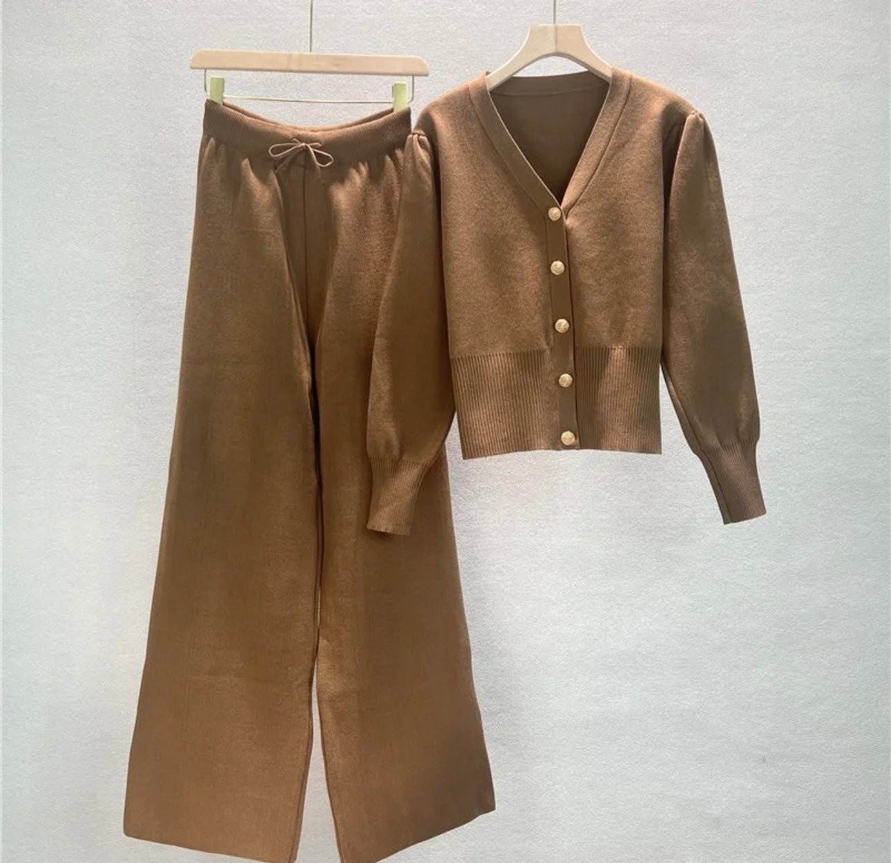 Knitted Old Money Athleisure Two-Piece Set
