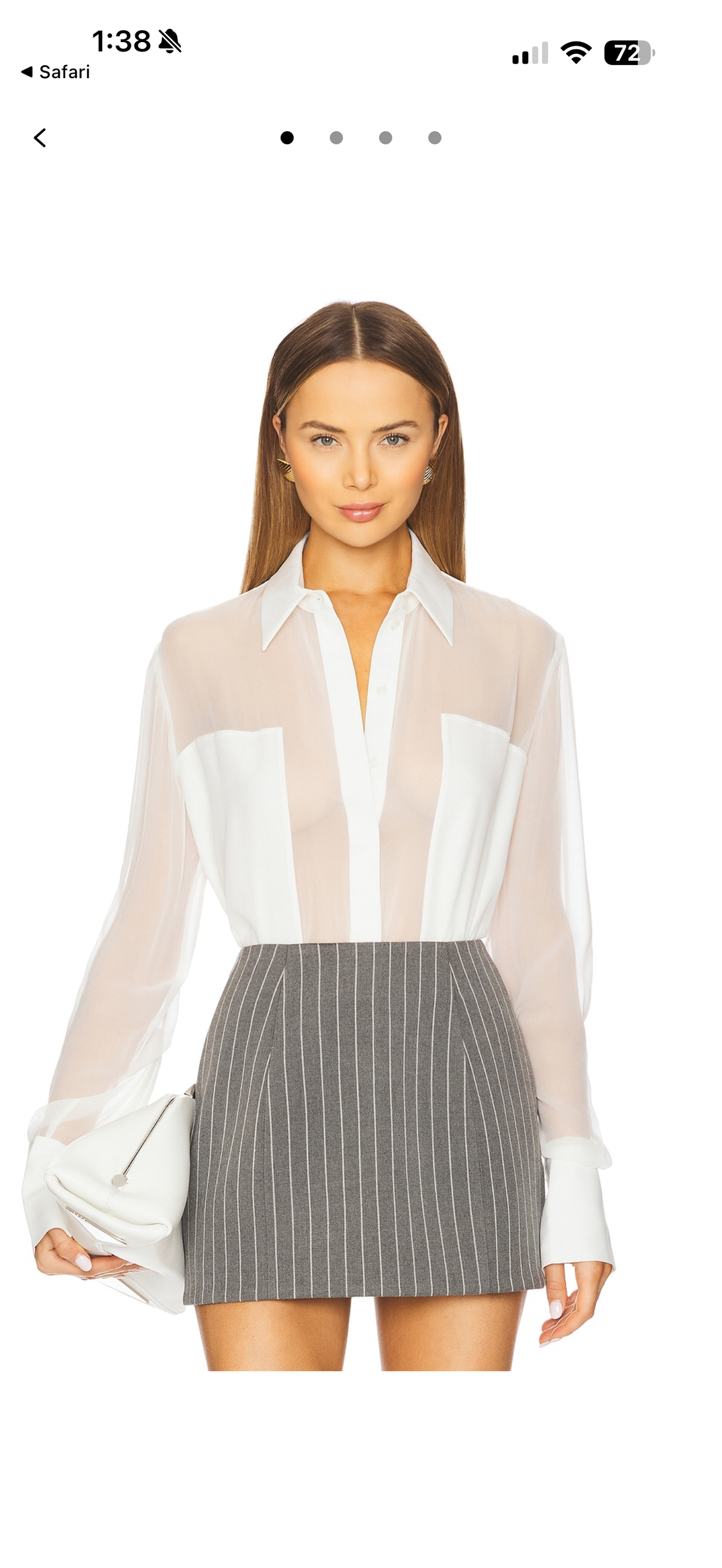 Flore silk shirt in white