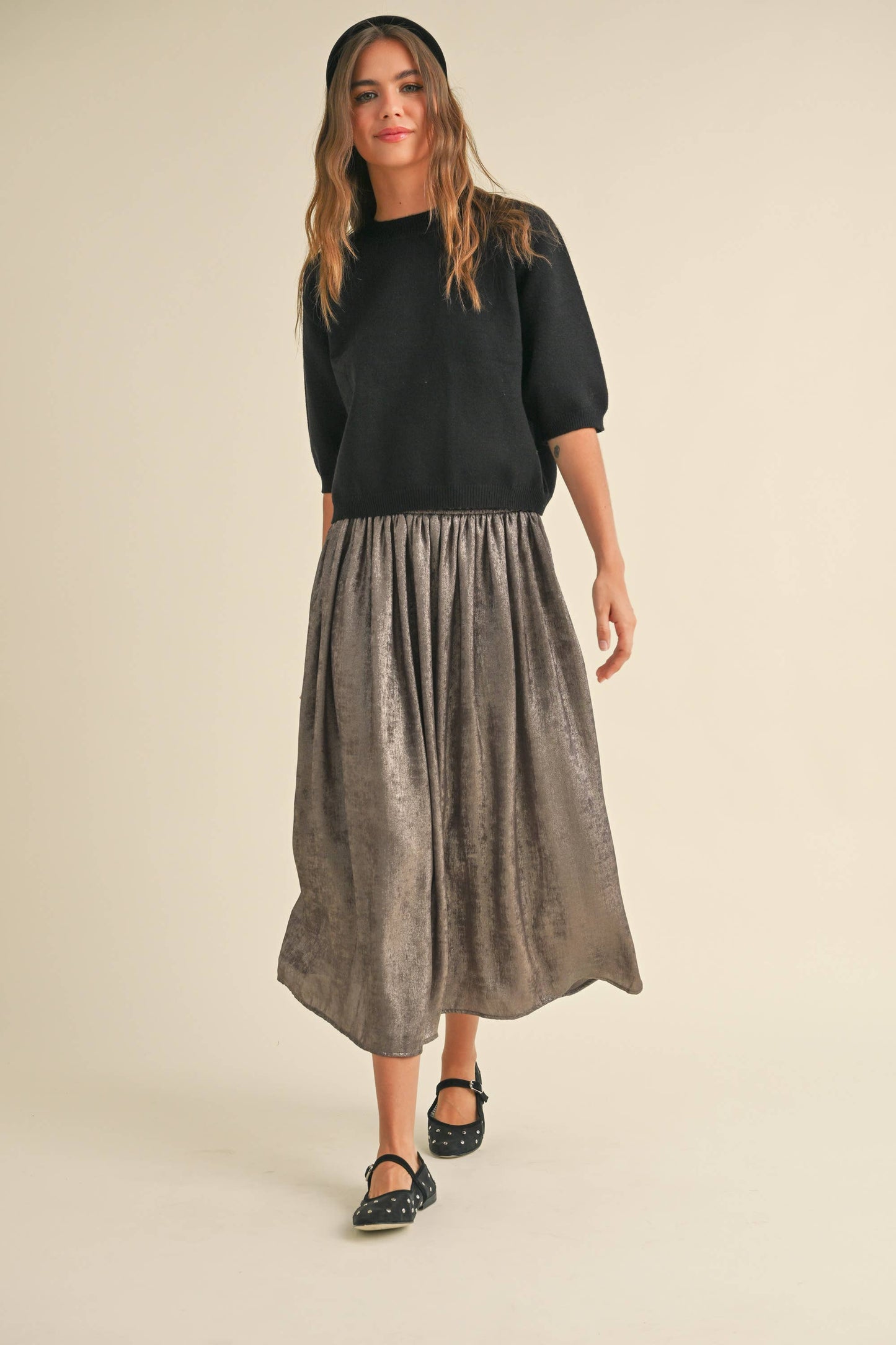Miou Muse Short Sleeve Sweater Top