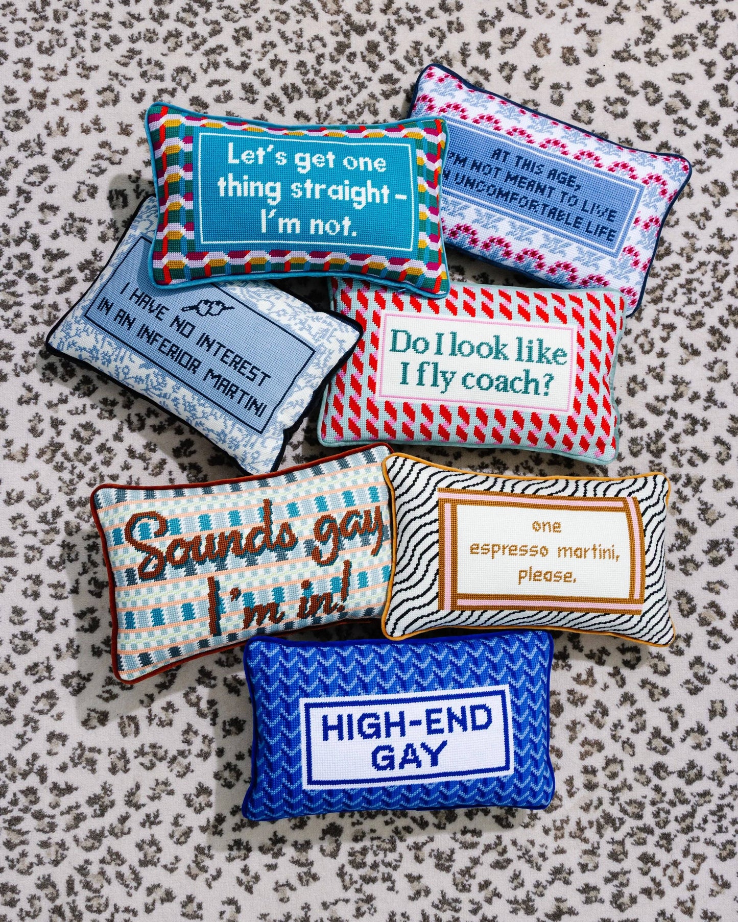 Furbish Studio - Uncomfortable Needlepoint Pillow