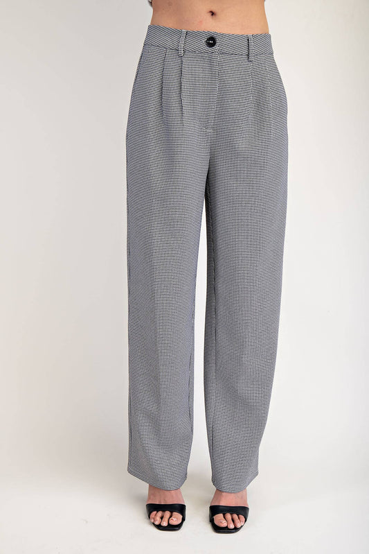 Plaid Pleated Trousers