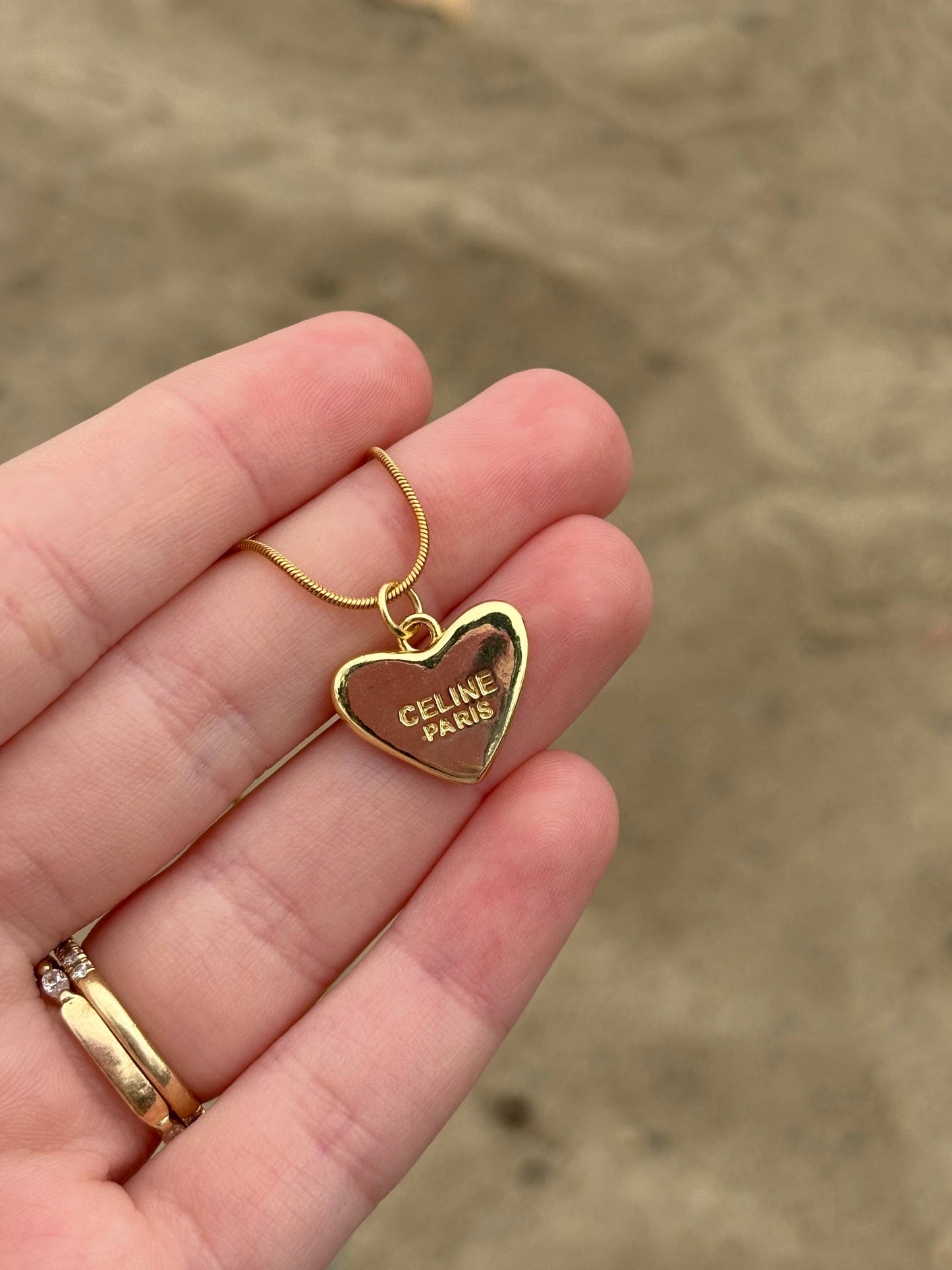 Chelsea Rose - Repurposed Vintage Designer Heart Necklace