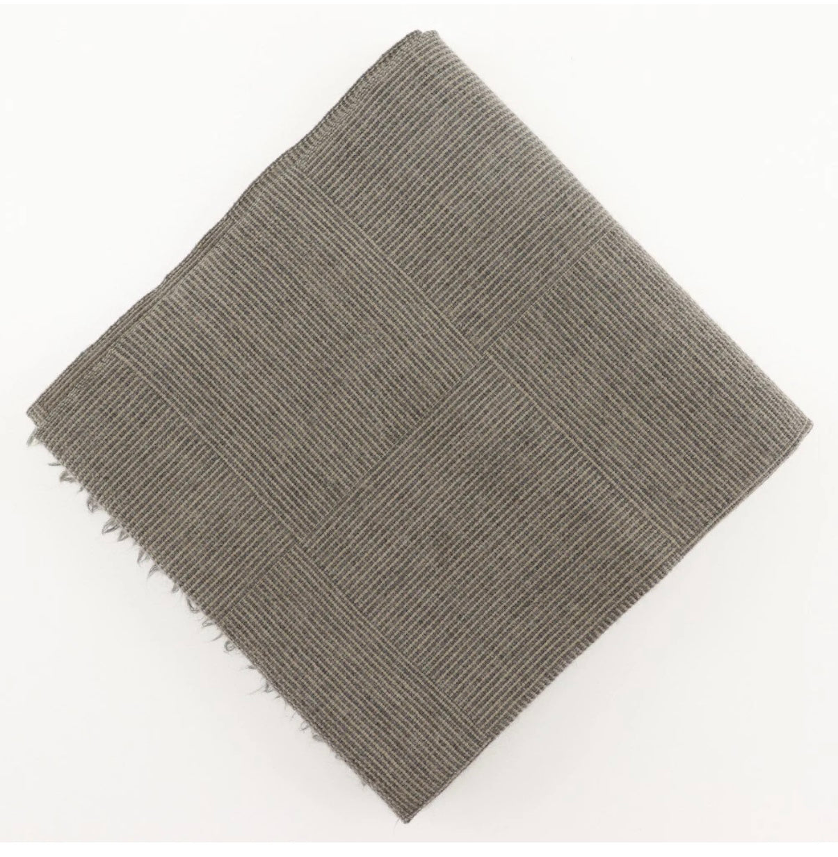 Chanel Wool Logo Fringe Scarf – Gray/Beige (Unisex)