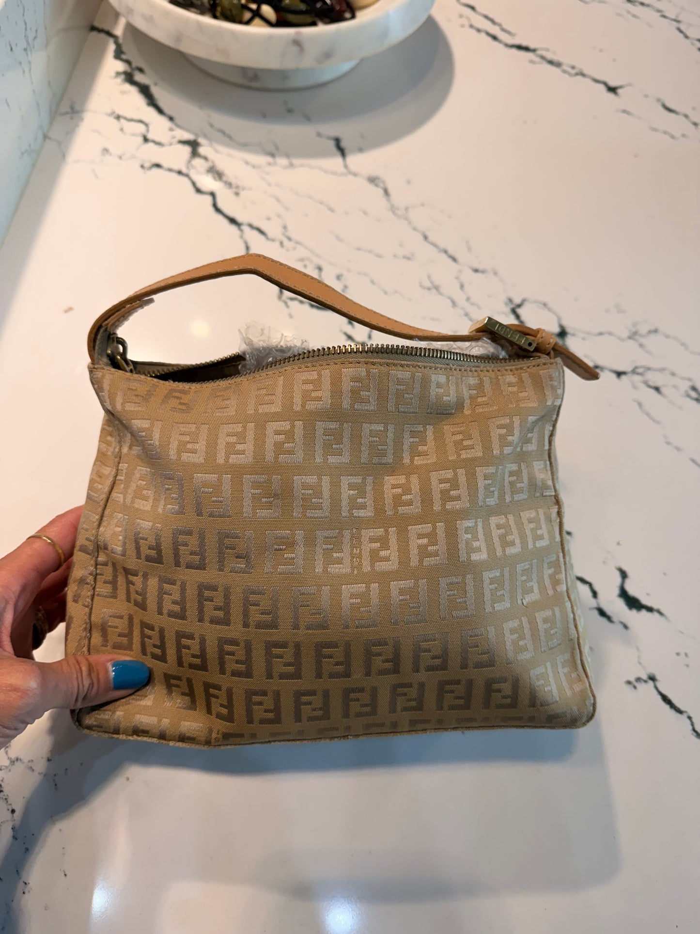 2000-2010 Zucchino Canvas Handbag - Brown