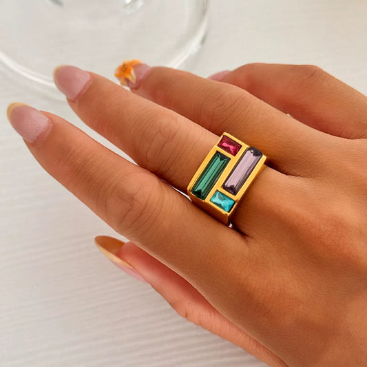Geometric Puzzle Ring