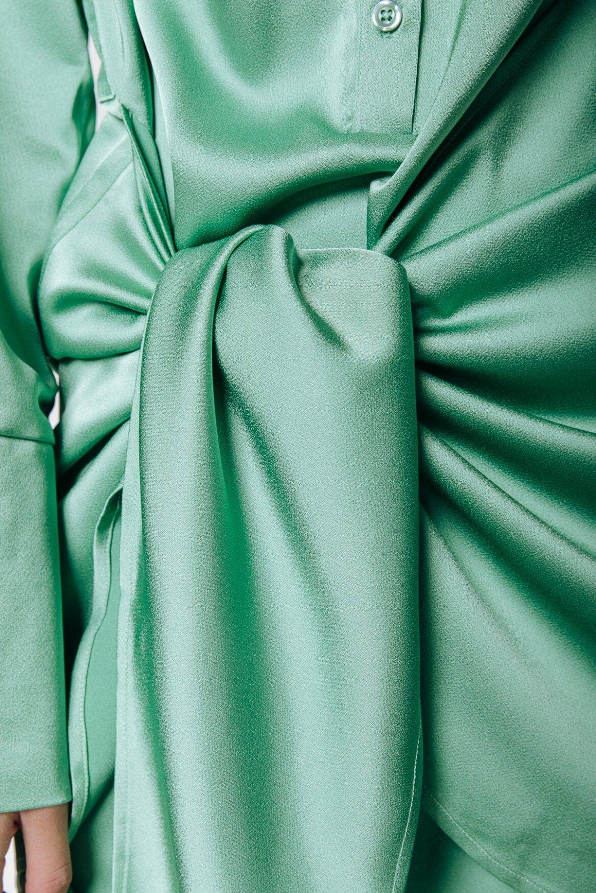 Mette Satin Shirt Dress