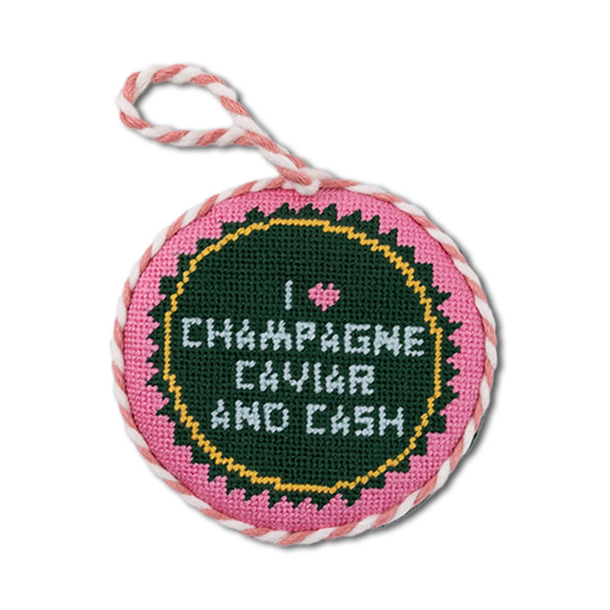Furbish Studio - Needlepoint Ornament - Caviar Cash