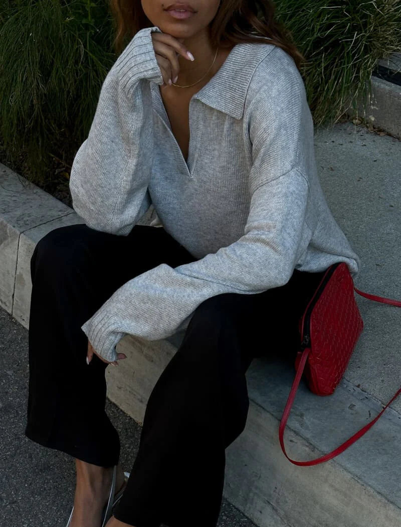 Pearl Gray Delancey Sweater - Rumored
