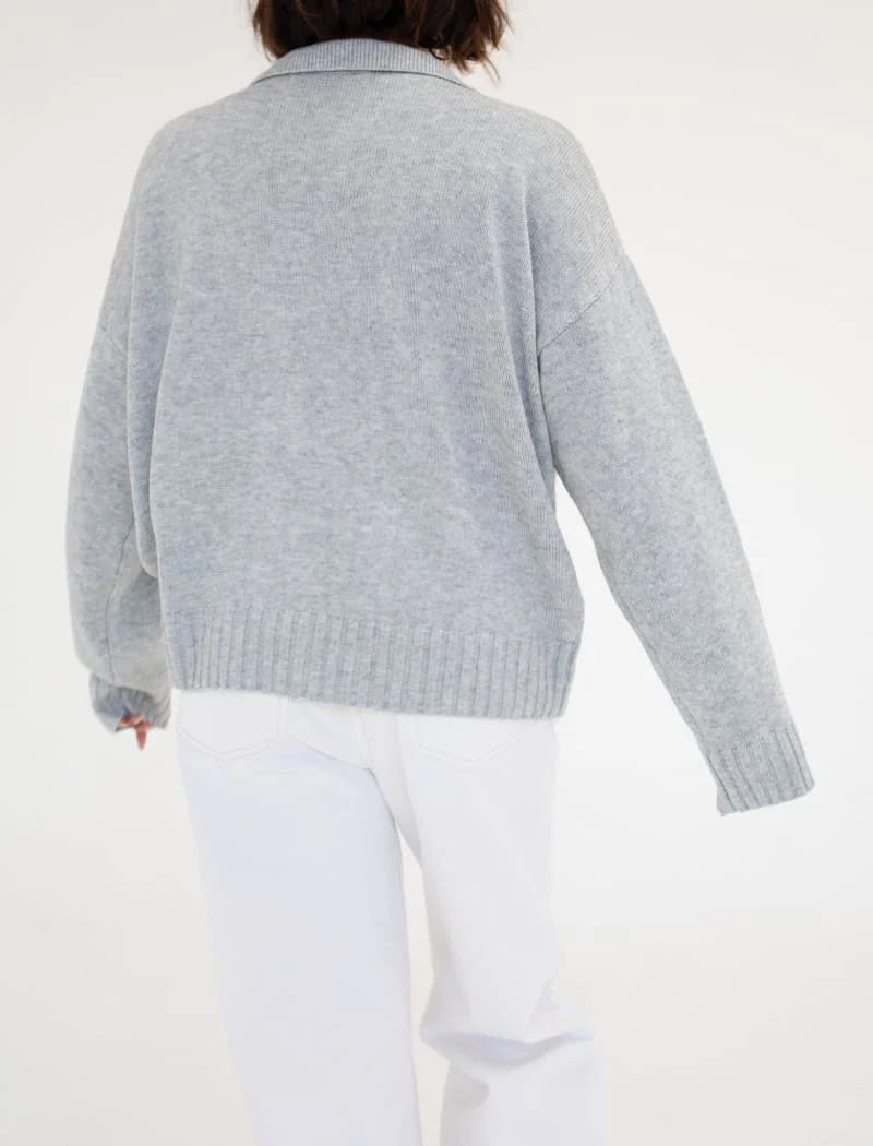 Pearl Gray Delancey Sweater - Rumored