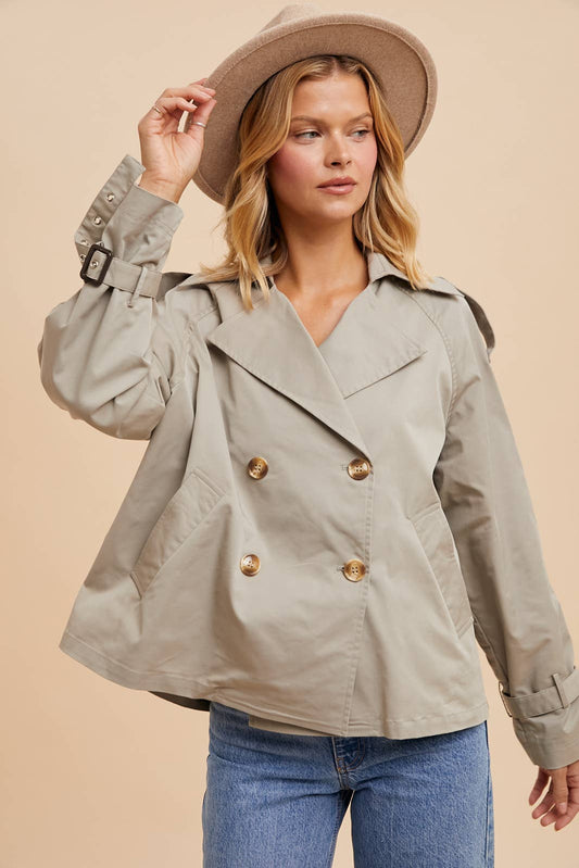 In Loom - COTTON BLEND SHORT TRENCH JACKET