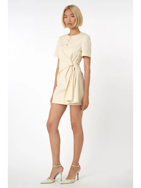 Leonie Short Sleeve Henley Tie Front