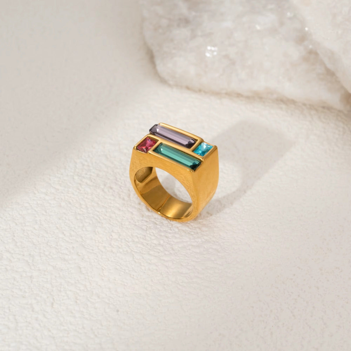 Geometric Puzzle Ring