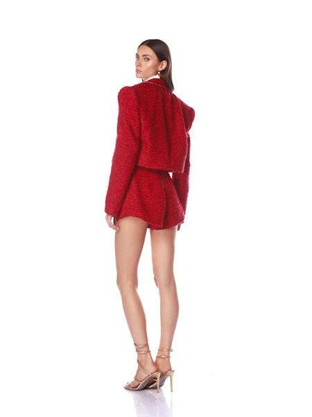 Blake Red Cropped Blazer