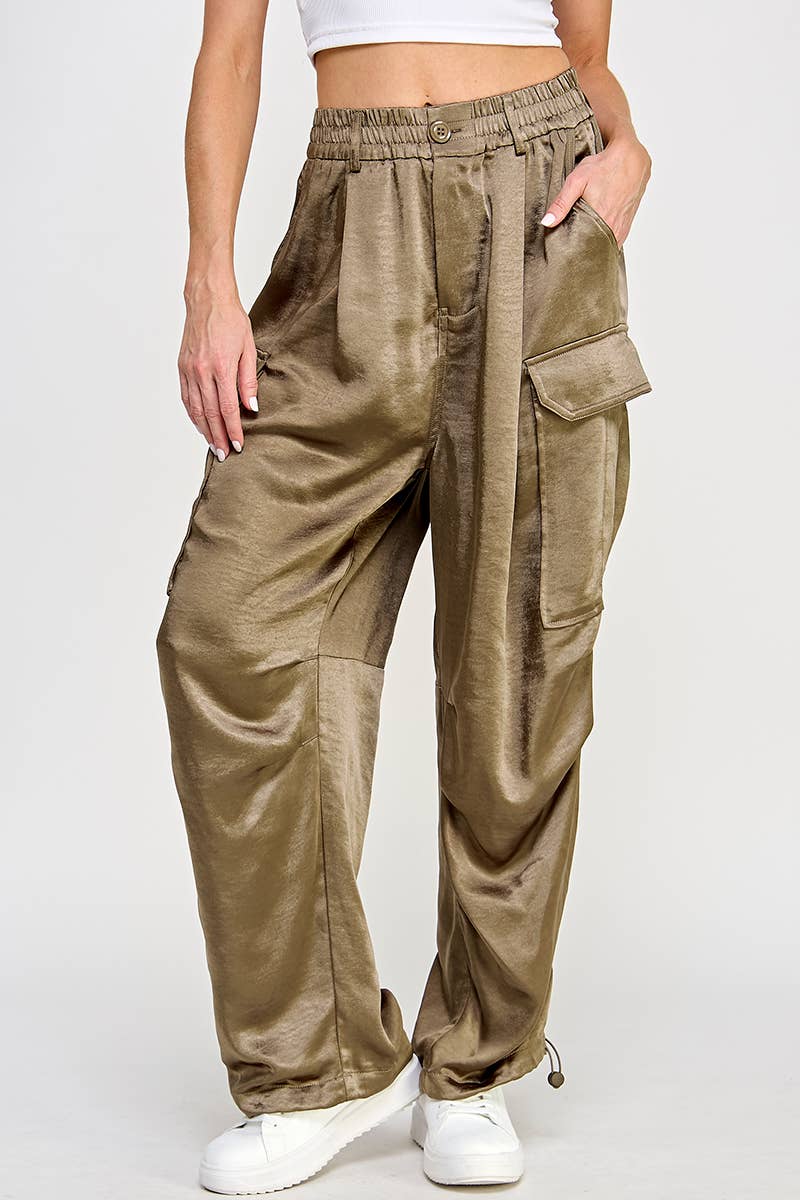 Flowcore Gloss Satin Cargo Pants