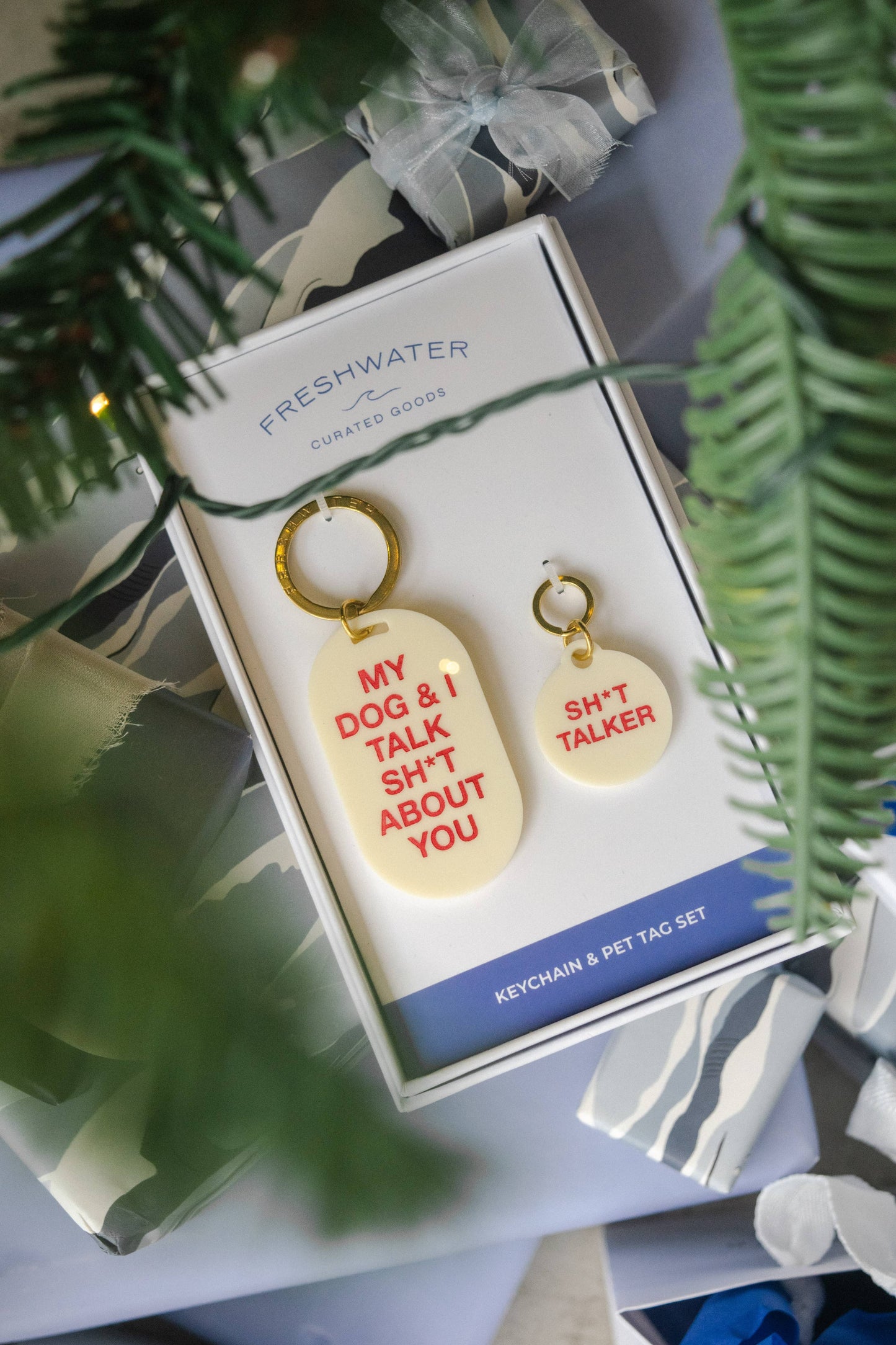 Freshwater Curated Goods - Sh*t Talker Keychain & Pet Tag Gift Set
