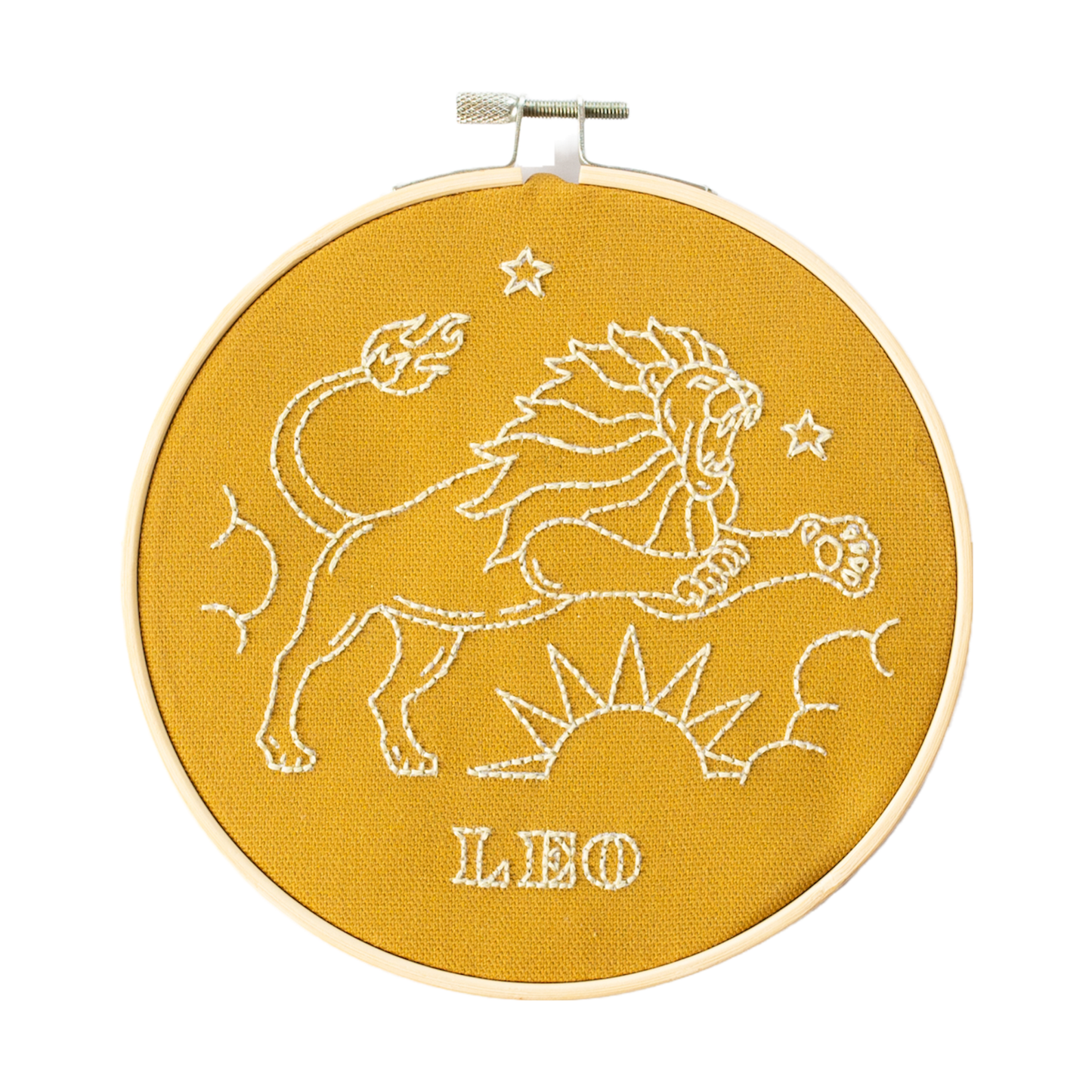 Cotton Clara Craft Kits & Supplies - Leo Embroidery Hoop Kit