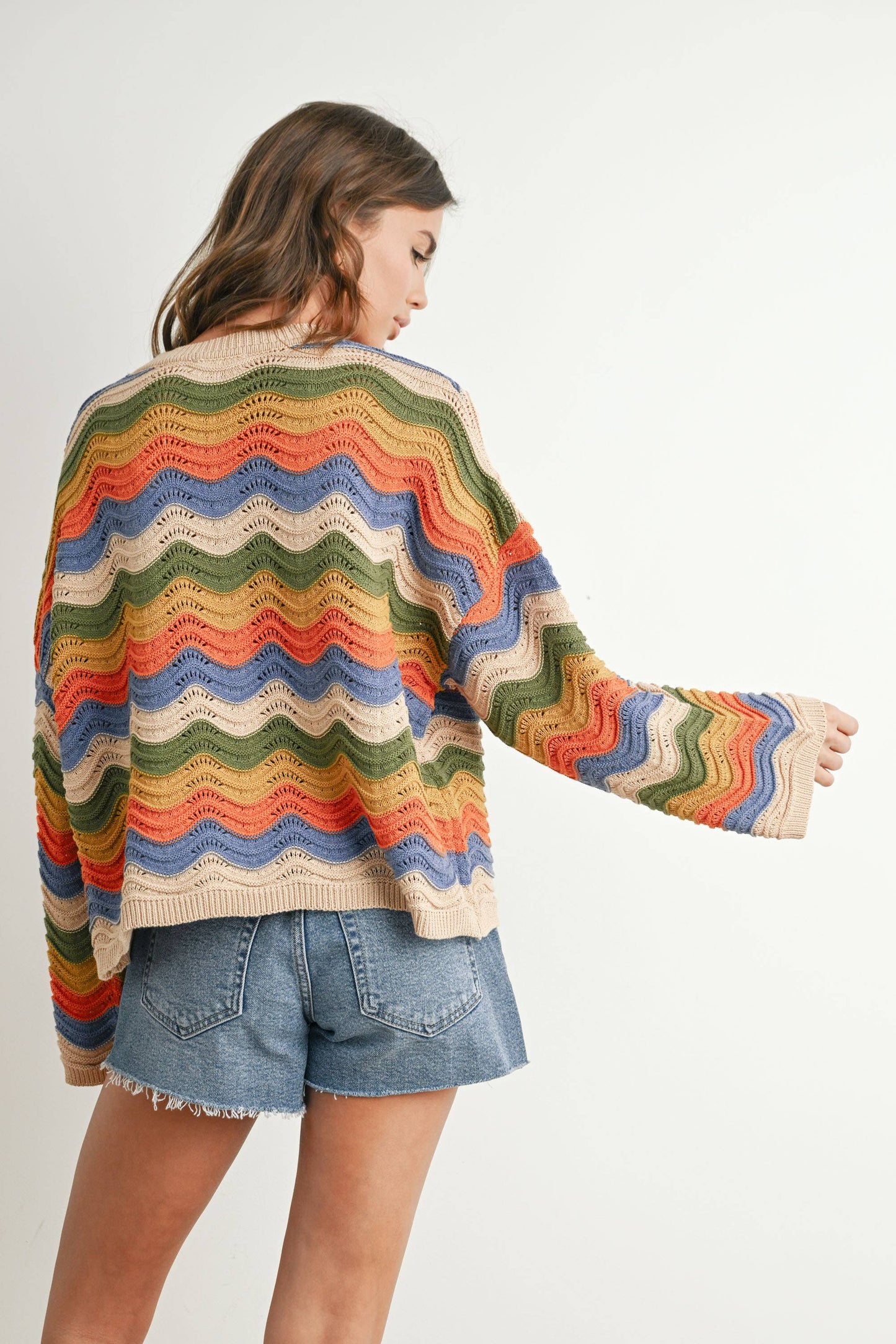 BUTTERMELON - Color Block Sweater  - BMW7639