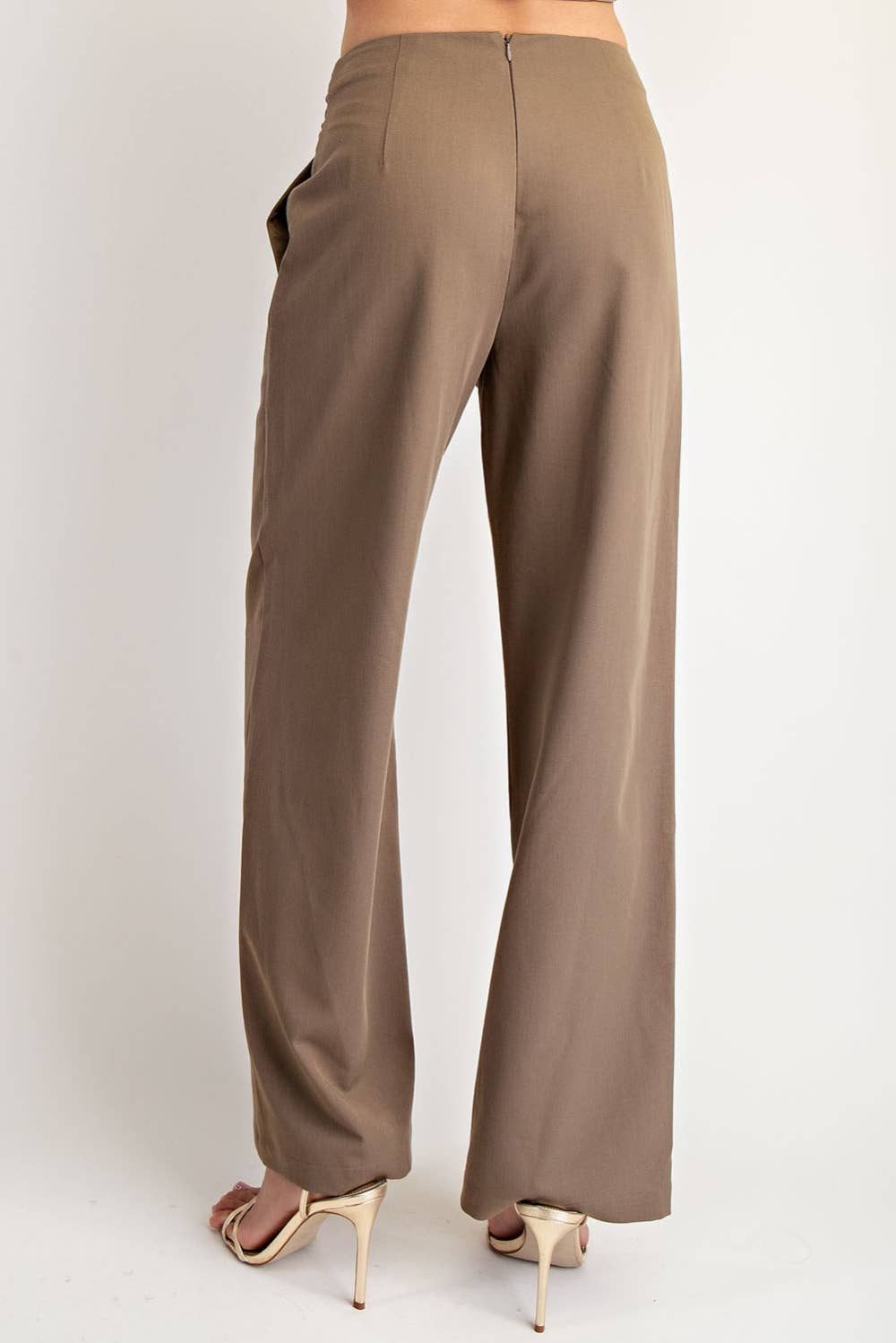 Edit by Nine - Front Trim Ruched Woven Pants