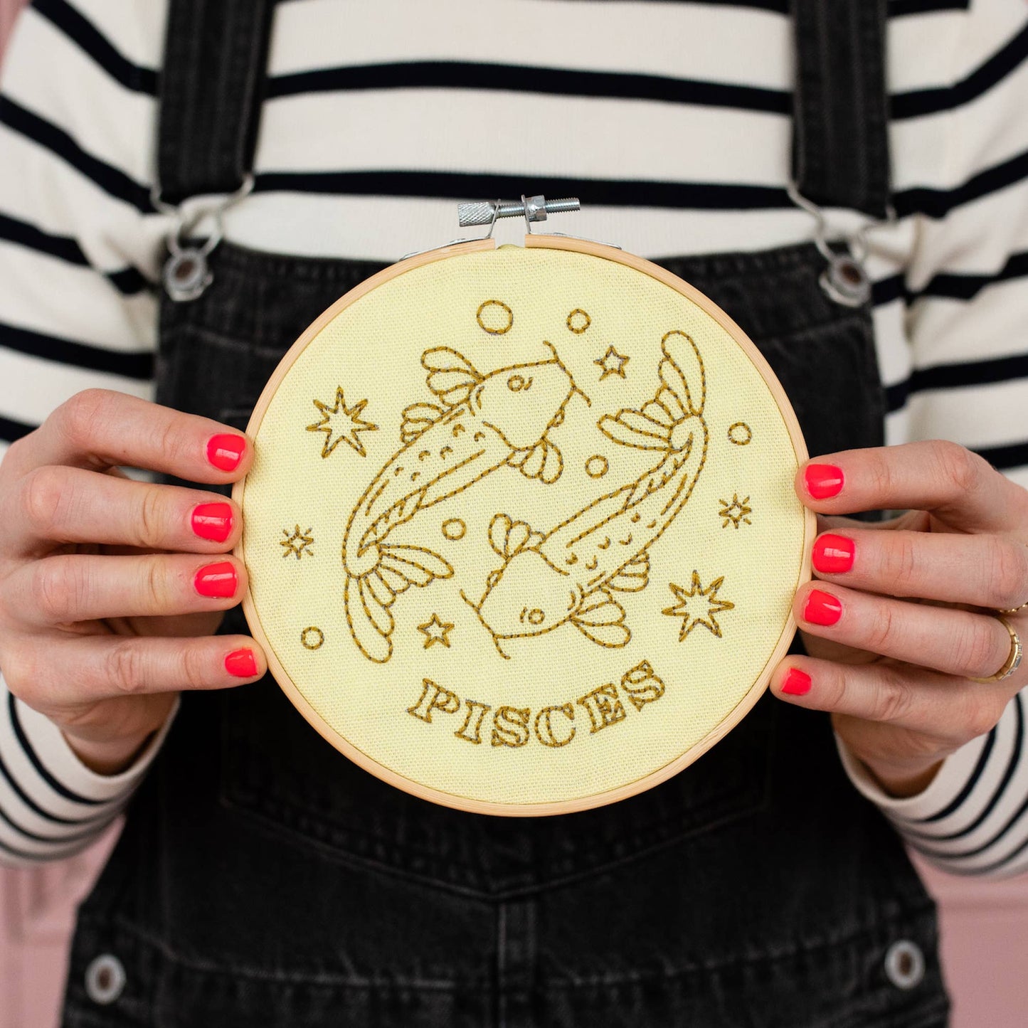 Cotton Clara Craft Kits & Supplies - Pisces Embroidery Hoop Kit