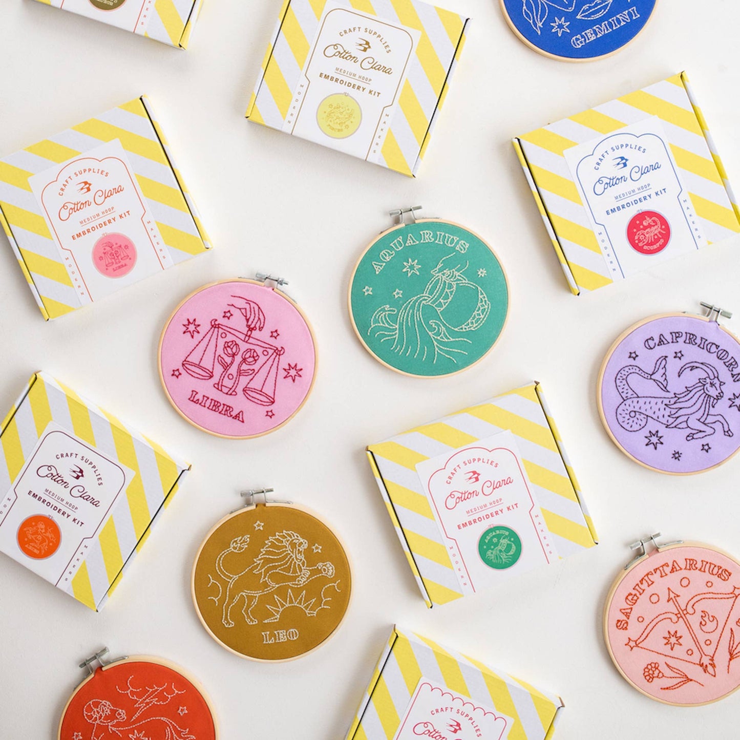 Cotton Clara Craft Kits & Supplies - Leo Embroidery Hoop Kit