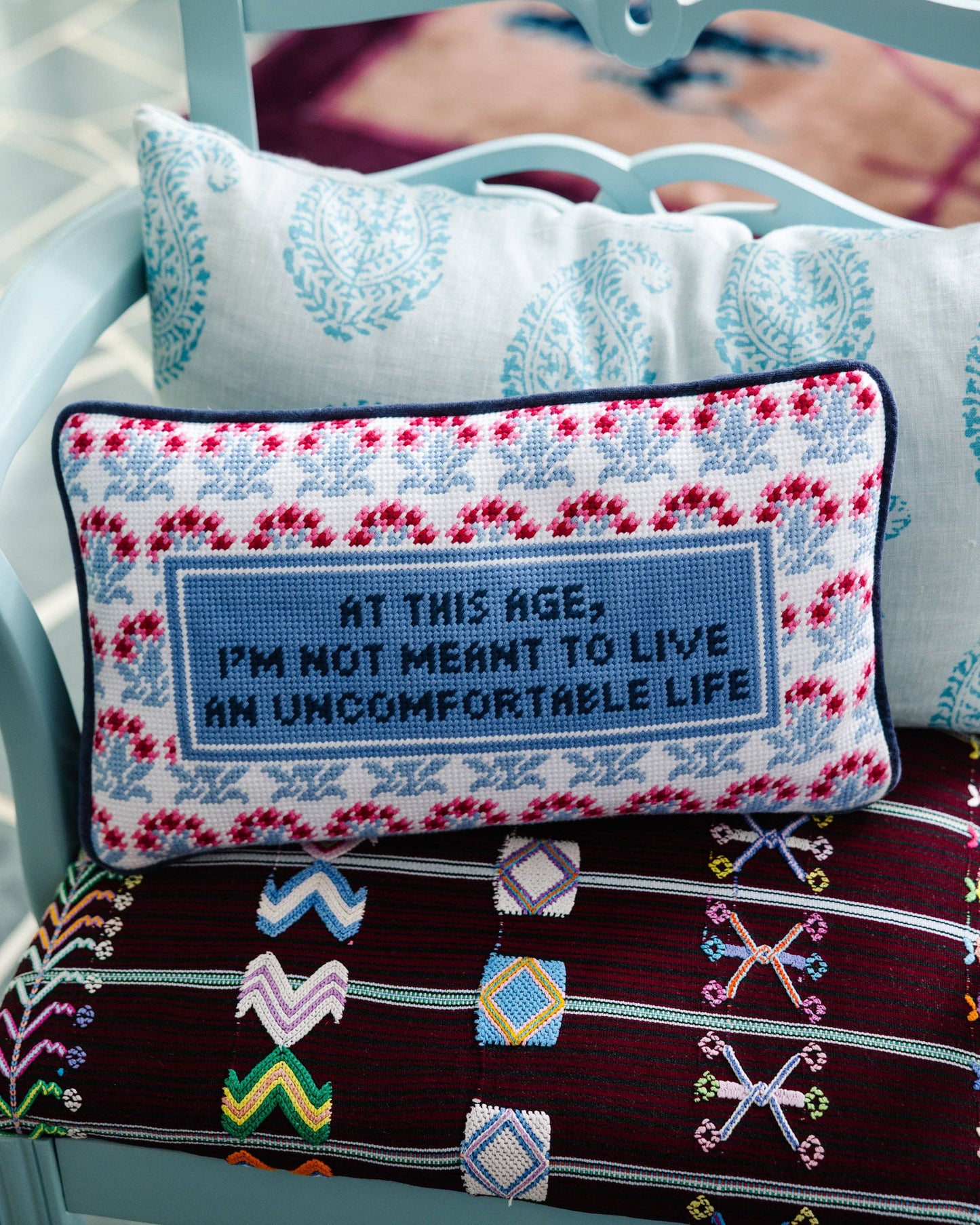 Furbish Studio - Uncomfortable Needlepoint Pillow