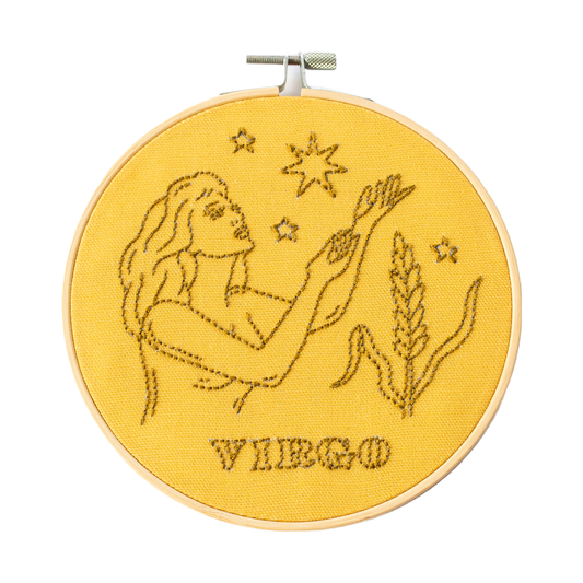 Cotton Clara Craft Kits & Supplies - Virgo Embroidery Hoop Kit