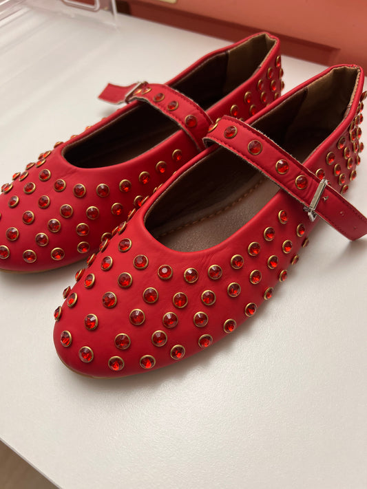 Red Ballet Flats